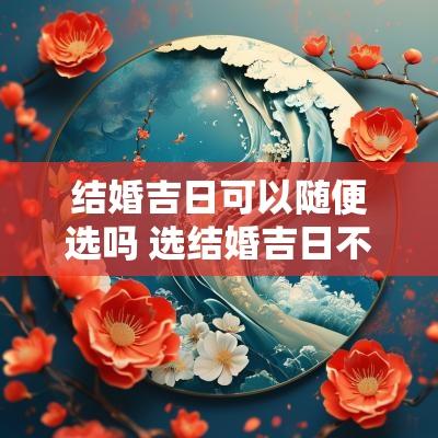结婚吉日可以随便选吗 选结婚吉日不够一个月可以吗