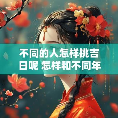 不同的人怎样挑吉日呢 怎样和不同年龄的人聊天