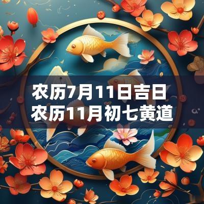 农历7月11日吉日 农历11月初七黄道吉日