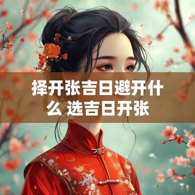 择开张吉日避开什么 选吉日开张