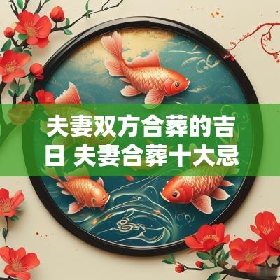 夫妻双方合葬的吉日 夫妻合葬十大忌讳