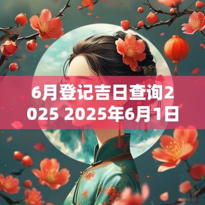 6月登记吉日查询2025 2025年6月1日结婚黄道吉日查询表