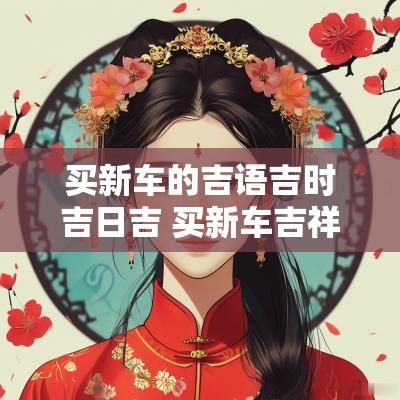 买新车的吉语吉时吉日吉 买新车吉祥话大全