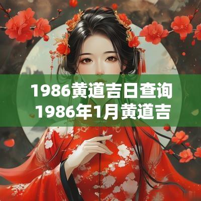 1986黄道吉日查询 1986年1月黄道吉日