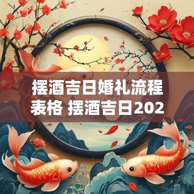 摆酒吉日婚礼流程表格 摆酒吉日2025