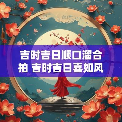 吉时吉日顺口溜合拍 吉时吉日喜如风顺口溜的祝福语