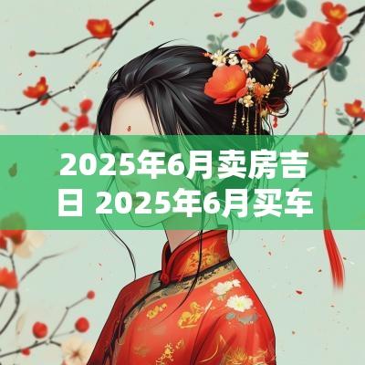 2025年6月卖房吉日 2025年6月买车吉日