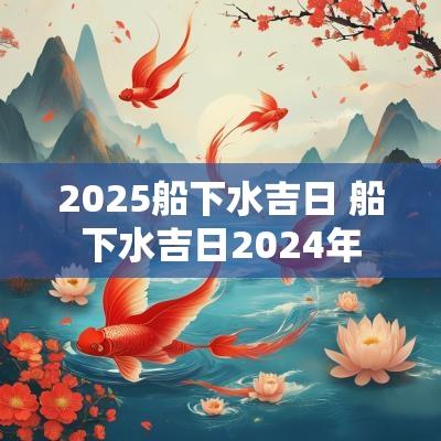 2025船下水吉日 船下水吉日2025年