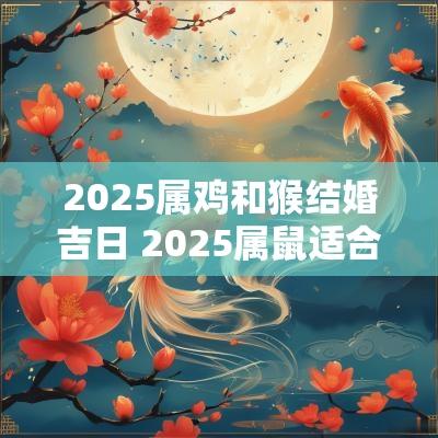 2025属鸡和猴结婚吉日 2025属鼠适合结婚吗