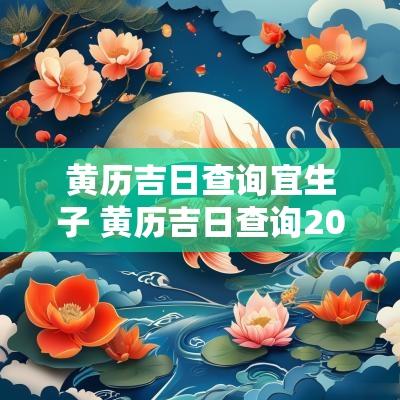 黄历吉日查询宜生子 黄历吉日查询2025