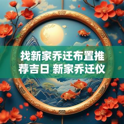 找新家乔迁布置推荐吉日 新家乔迁仪式流程