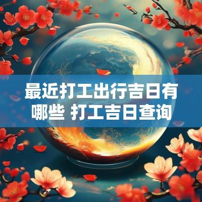 最近打工出行吉日有哪些 打工吉日查询