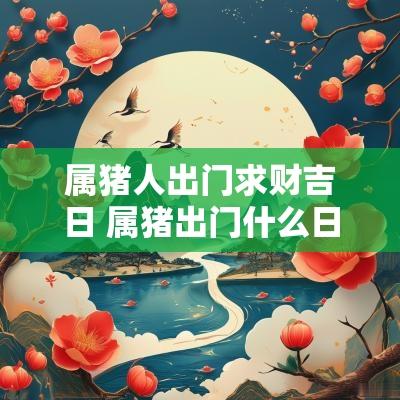 属猪人出门求财吉日 属猪出门什么日子好