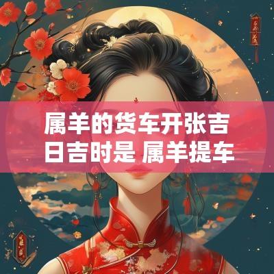 属羊的货车开张吉日吉时是 属羊提车吉日