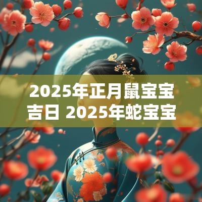 2025年正月鼠宝宝吉日 2025年蛇宝宝阳历几月出生最好命