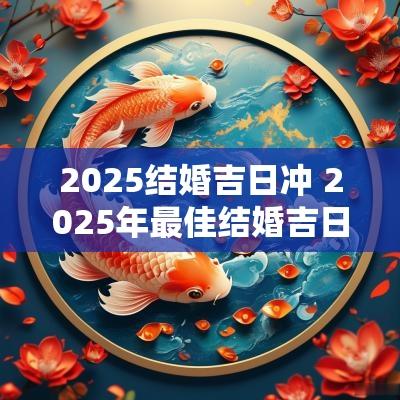 2025结婚吉日冲 2025年最佳结婚吉日