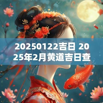20250122吉日 2025年2月黄道吉日查询