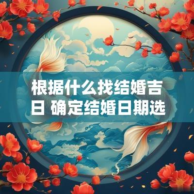 根据什么找结婚吉日 确定结婚日期选择吉日被称为什么