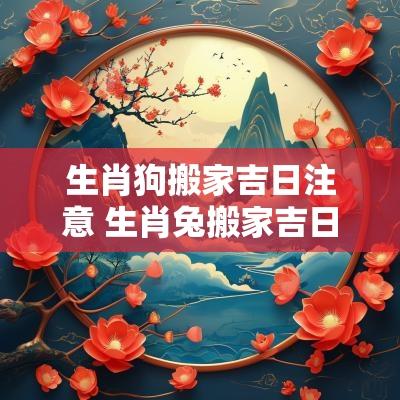 生肖狗搬家吉日注意 生肖兔搬家吉日