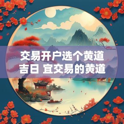 交易开户选个黄道吉日 宜交易的黄道吉日