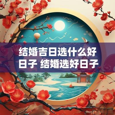 结婚吉日选什么好日子 结婚选好日子的原则和方法