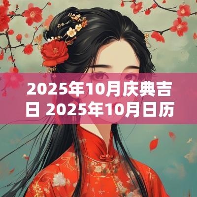 2025年10月庆典吉日 2025年10月日历表