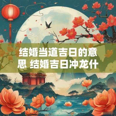 结婚当道吉日的意思 结婚吉日冲龙什么意思