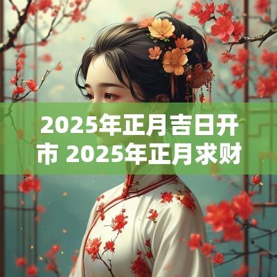2025年正月吉日开市 2025年正月求财开市吉日