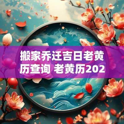 搬家乔迁吉日老黄历查询 老黄历2025年乔迁黄道吉日查询