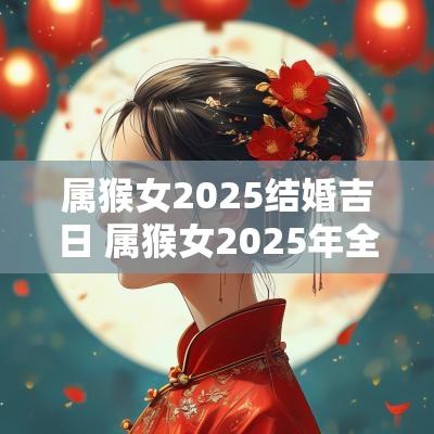 属猴女2025结婚吉日 属猴女2025年全年运势运程详解