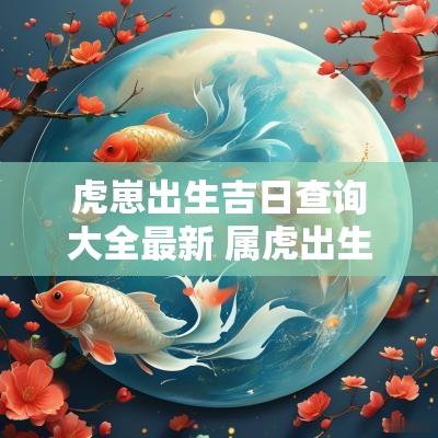 虎崽出生吉日查询大全最新 属虎出生日命运详解大全
