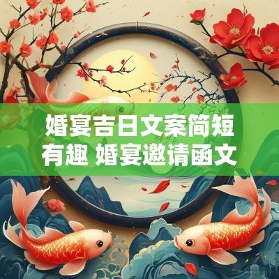 婚宴吉日文案简短有趣 婚宴邀请函文案朋友圈