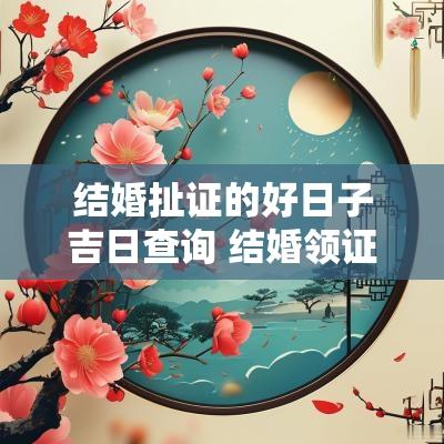 结婚扯证的好日子吉日查询 结婚领证吉日