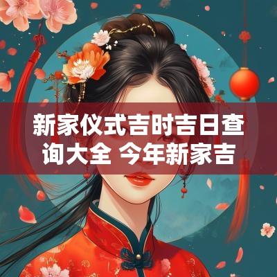 新家仪式吉时吉日查询大全 今年新家吉时吉日查询表