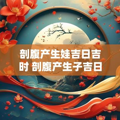 剖腹产生娃吉日吉时 剖腹产生子吉日