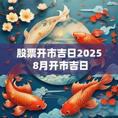 股票开市吉日2025 8月开市吉日