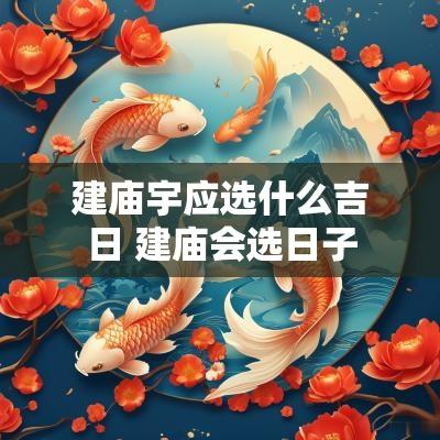 建庙宇应选什么吉日 建庙会选日子