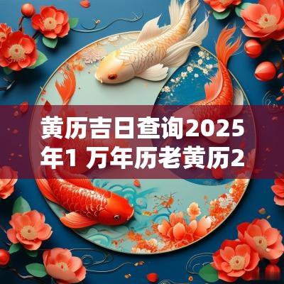 黄历吉日查询2025年1 万年历老黄历2025年黄道吉日查询