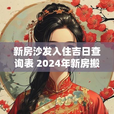 新房沙发入住吉日查询表 2025年新房搬家入宅黄道吉日