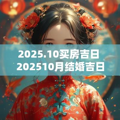 2025.10买房吉日 202510月结婚吉日一览表