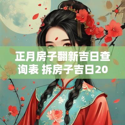 正月房子翻新吉日查询表 拆房子吉日2025正月