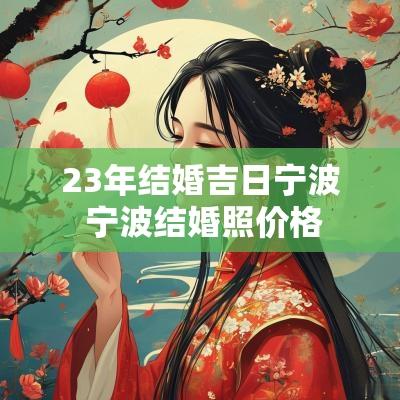 23年结婚吉日宁波 宁波结婚照价格