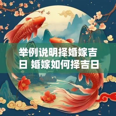 举例说明择婚嫁吉日 婚嫁如何择吉日