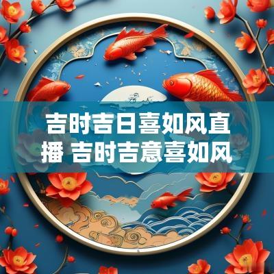 吉时吉日喜如风直播 吉时吉意喜如风