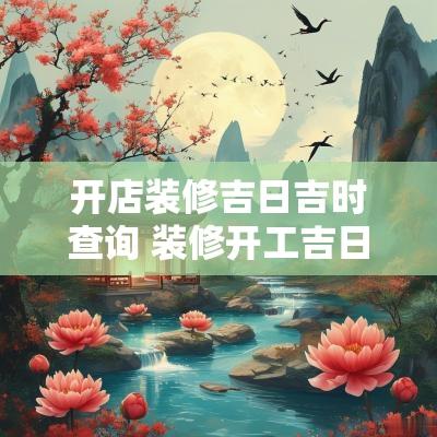 开店装修吉日吉时查询 装修开工吉日吉时查询2025 开店装修吉日吉时查询 装修开工吉日吉时查询2025