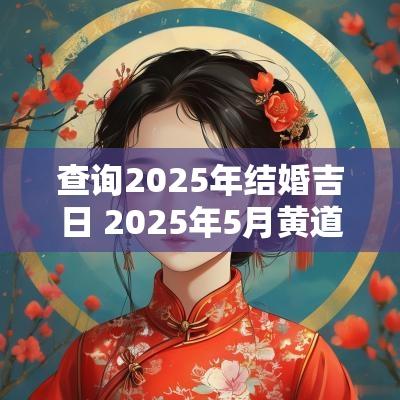 查询2025年结婚吉日 2025年5月黄道吉日查询结婚日子