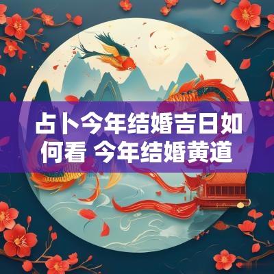 占卜今年结婚吉日如何看 今年结婚黄道吉日查询