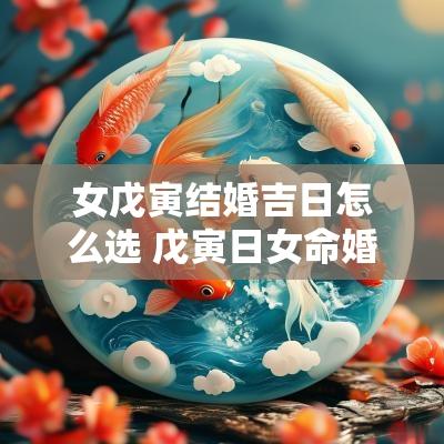 女戊寅结婚吉日怎么选 戊寅日女命婚配