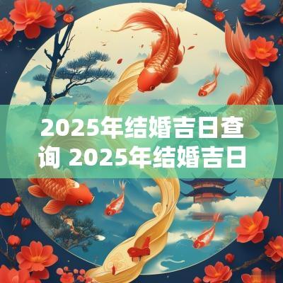 2025年结婚吉日查询 2025年结婚吉日查询一览表