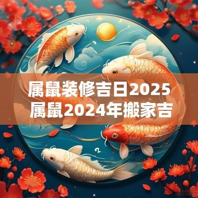 属鼠装修吉日2025 属鼠2025年搬家吉日